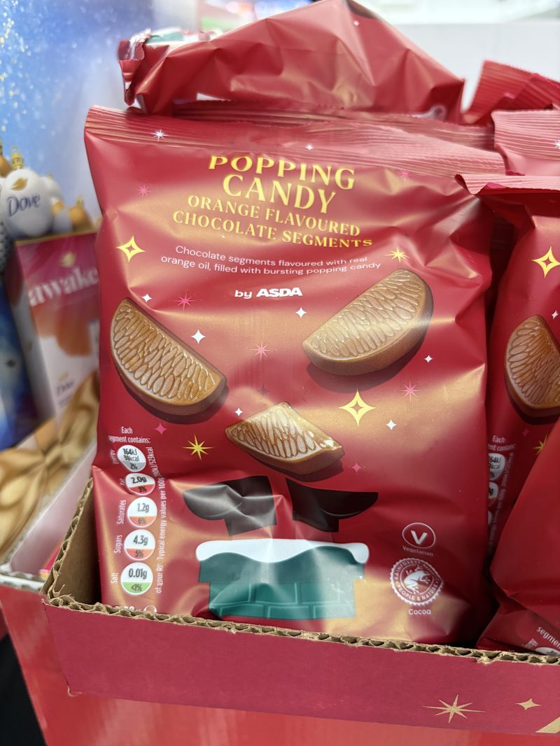 Asda seasonal confectionery, December 2025
