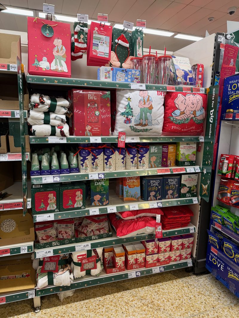 Sainsbury's Christmas gifting display, December 2025
